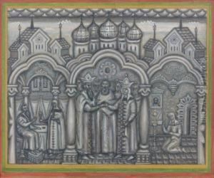 Scene De Mariage by Dimitri Semenovich Stelletsky