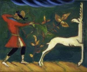 Scene De Chasse A L'arc by Dimitri Semenovich Stelletsky