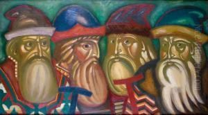 Les Quatre Boyards by Dimitri Semenovich Stelletsky