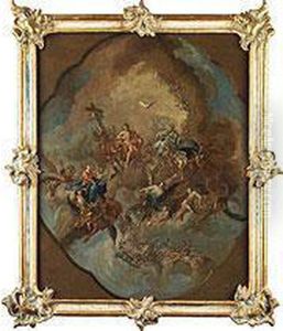 Bozzetto Fur Ein Deckenfresko by Johann Jacob Stelzer