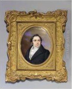 A Miniature Of A Gentleman by Carl Ferdinand Stelzner