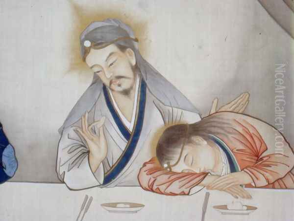 Last Supper, Christ and St John - view 1