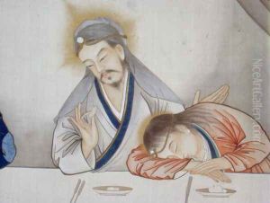 Last Supper, Christ and St John by Anonymous Artist