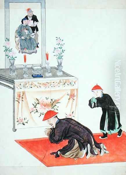 Adoration scene at the ancestral altar - view 1