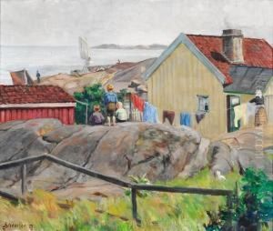 Fra Et Fiskerleie 1923 by Gudmund Stenersen