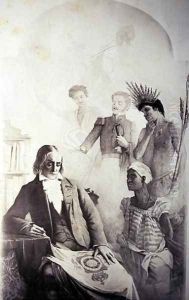Founder of the Brazilian Country, 7th September 1822 - An Allegory representing the three races- the African slave, the Portuguese and the native Indian with Jose Bonifacio by Anonymous Artist