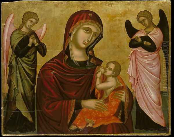 Icon of the Virgin Lactans with Two Angels - view 1