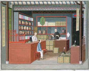 Ming-Tang Tea Store dealing fragrant Tenderleaf Tea by Anonymous Artist