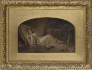 A Reclining Odalisque by Francis Philip Stephanoff