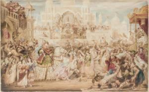 An Indian Triumphal Procession by James Stephanoff