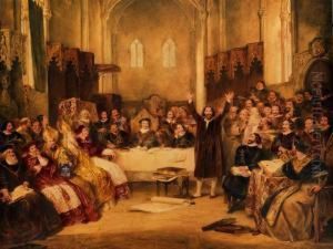 Christoph Kolumbus Berichtet Vor Dem Konzil Von Salamanca Von Der Entdeckung Amerikas
