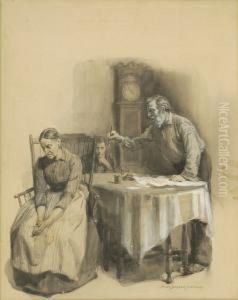 Interior Scene. Signed Lower Right Alice Barber Stevens. by Alice Barber Stephens