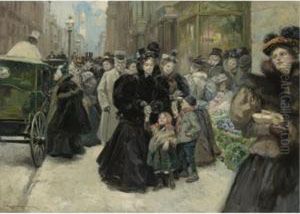 Christmas On Fifth Avenue by Alice Barber Stephens