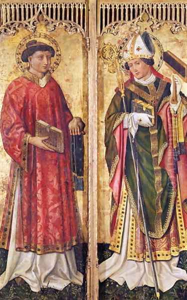 St. Stephen and St. Blaise, from the Altarpiece of Pierre Rup, c.1450 - view 1