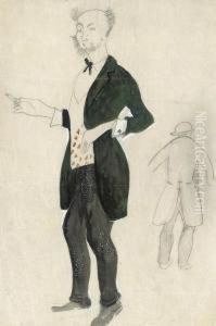 Costume Design For 'menachem Mendel' by David Petrovich Sterenberg
