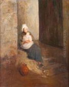 Femme A L'enfant by David Petrovich Sterenberg