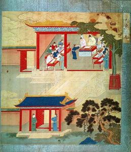 Civil Service Exam Under Emperor Jen Tsung (fl.1022) from a history of Chinese emperors