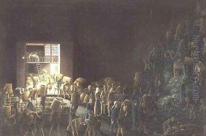 Filling tea chests; and tea manufacture in the first process, c.1820 (1) by Anonymous Artist