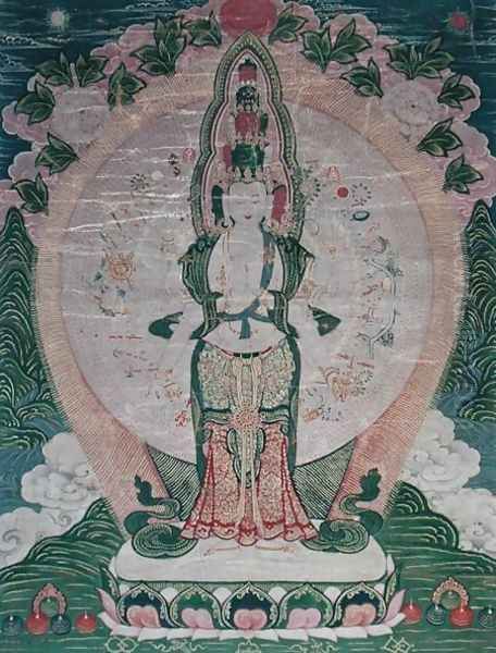 Thangka, Thousand armed Avalokitesvara in Cosmic Form - view 1
