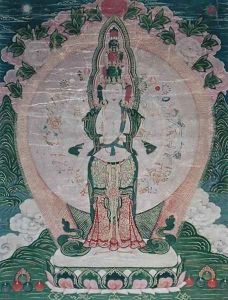 Thangka, Thousand armed Avalokitesvara in Cosmic Form by Anonymous Artist
