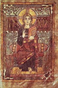 Christ in Majesty, from the Godescale Gospel, c.781-783 AD