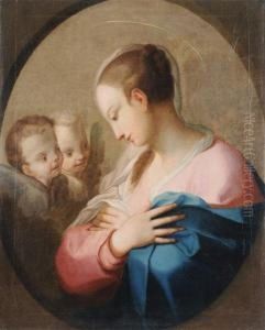 La Vergine E Due Cherubini La Vergine E Due Cherubini