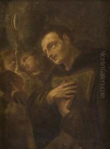 San Pasquale Baylon Adora L'eucarestia by Ludovico Stern