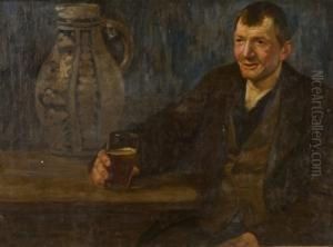 Feierabend Bei Einem Glas Apfelwein by Max Stern