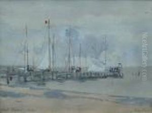 ''edgartown Pier, Martha's Vineyard'' by Albert Edward Sterner