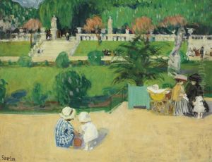 Dans Le Jardin Du Luxembourg by Martha Stettler