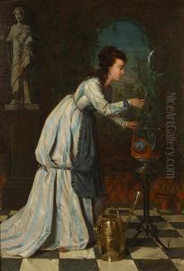 Femme Dans Un Interieur by Agapit Stevens