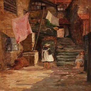 Two Girls At A Staircase