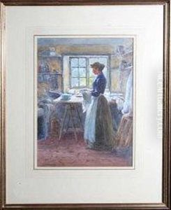 Young Woman In A Kitchen by Alfred Stevens