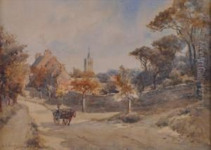 Horse-drawn Cart Leaving A Village Horse-drawn Cart Leaving A Village