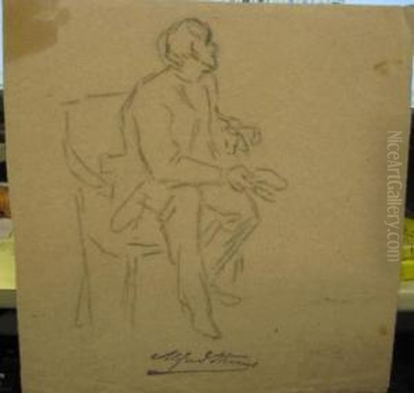 Study Of A Seated Man - view 1