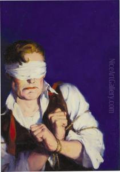 Man Blindfolded - view 1
