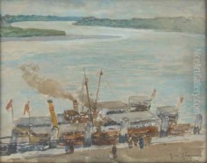 Vapeur A Tamise by Gustave Max Stevens