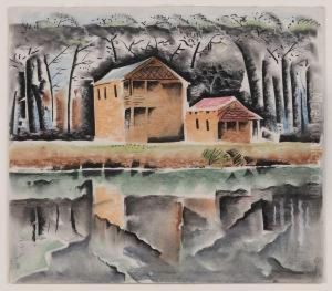 Houses In The Bayou by Will Henry Stevens