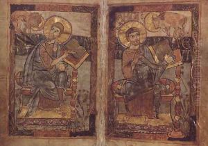 St. Mark and St. Luke, from the Godescale Gospel, c.1781-83 by Anonymous Artist