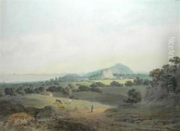 A View Towards Edinburgh With Figures In The Foreground - view 1