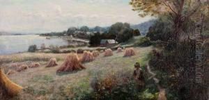 Loch Lomond In Harvest Time by Robert Macaulay Stevenson