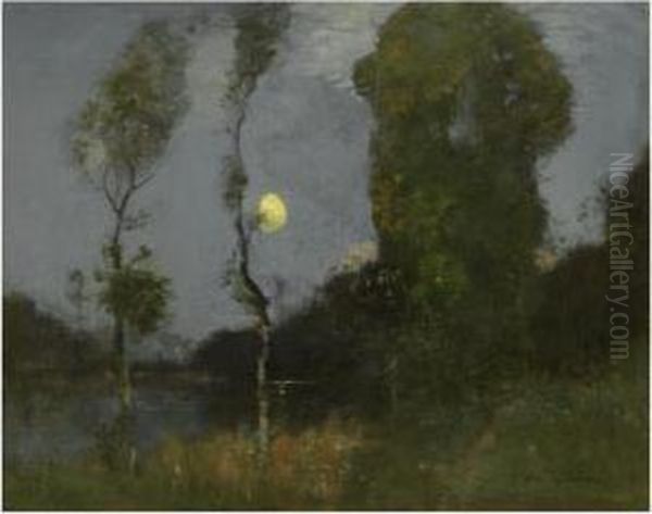 Moonlight Over Bardowie Loch - view 1