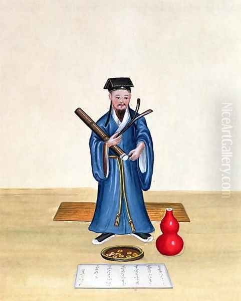 A Taoist in China, c.1785 - view 1