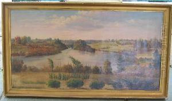 Landscape With Lake Andbridge In Distance - view 1