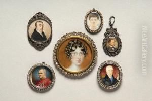 A Miniature Portrait Of A Lady, Head And Shoulders