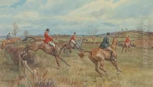 The Cottiesmore At Rankinsboro Gorse by Frank Algernon Stewart