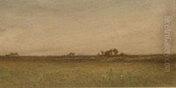 A Meadow With A Cottage In The Distance - view 1