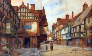 Street Scene With Figures by James Lawson Stewart