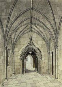 Entrance To The Cloisters From Dean's Yard, Westminster by James Lawson Stewart