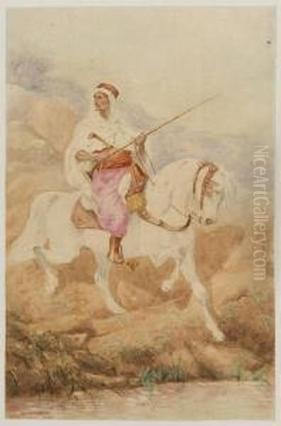 Arab On Horseback - view 1